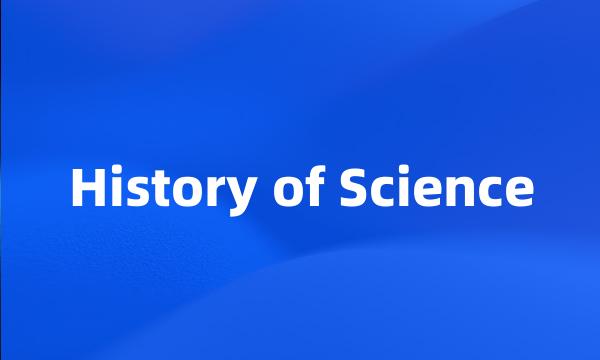 History of Science