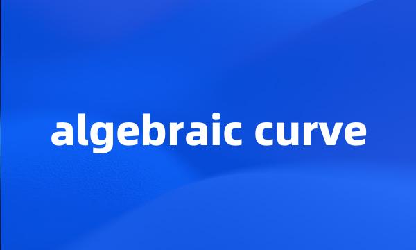 algebraic curve