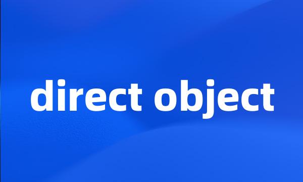 direct object