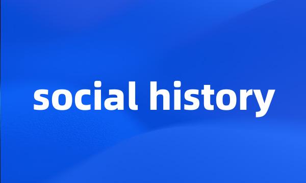 social history