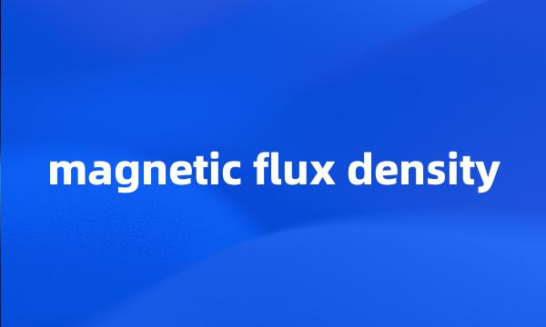 magnetic flux density