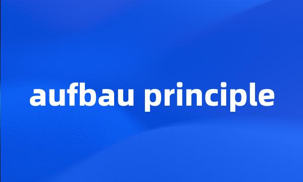 aufbau principle