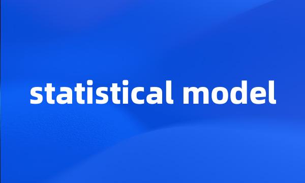 statistical model