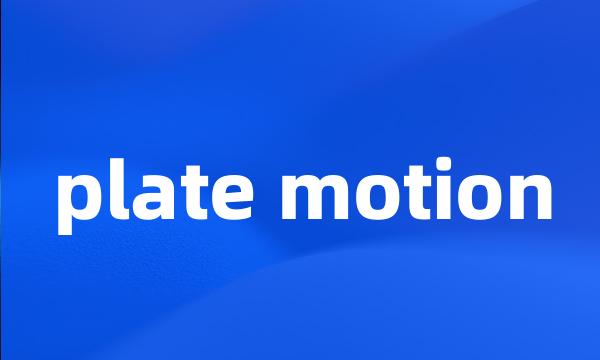 plate motion