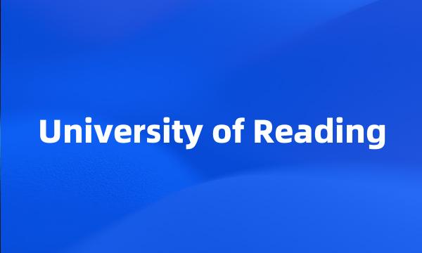 University of Reading