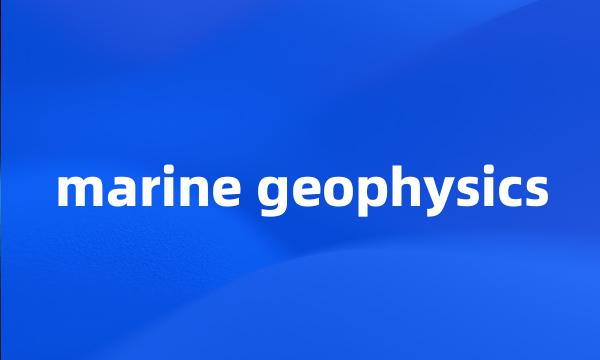 marine geophysics