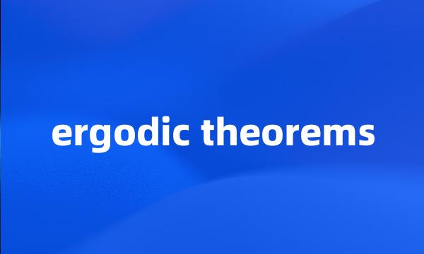 ergodic theorems