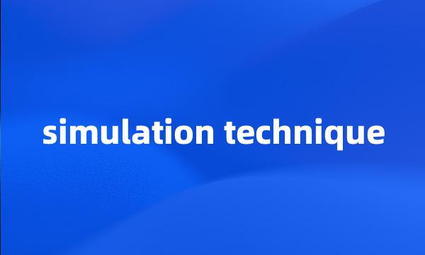 simulation technique