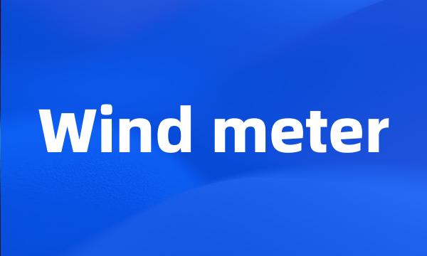 Wind meter