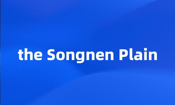 the Songnen Plain