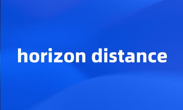 horizon distance