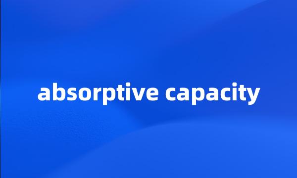 absorptive capacity