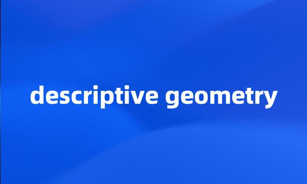 descriptive geometry