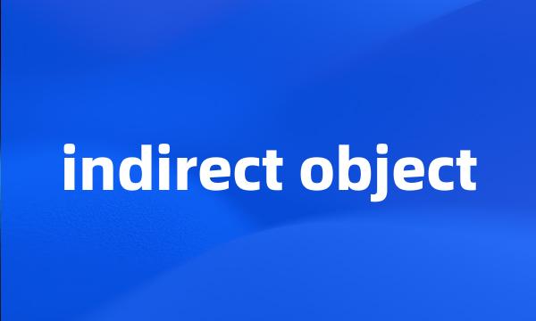 indirect object