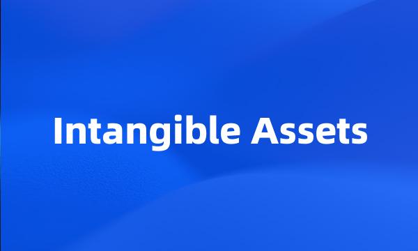 Intangible Assets