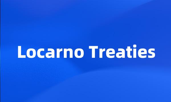 Locarno Treaties