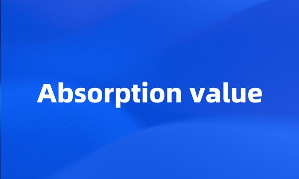 Absorption value