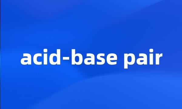 acid-base pair