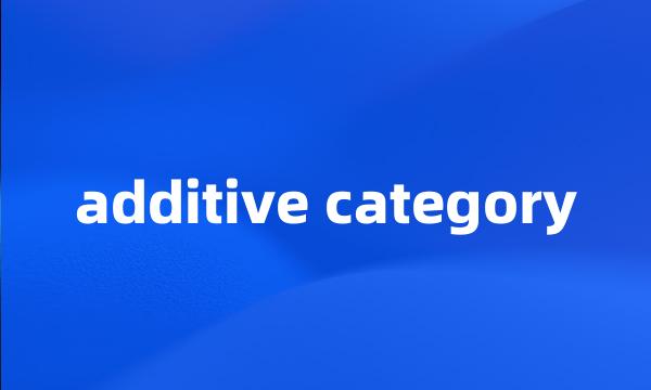 additive category