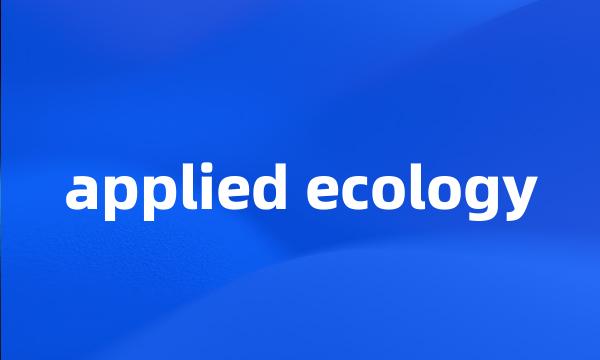 applied ecology