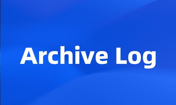 Archive Log