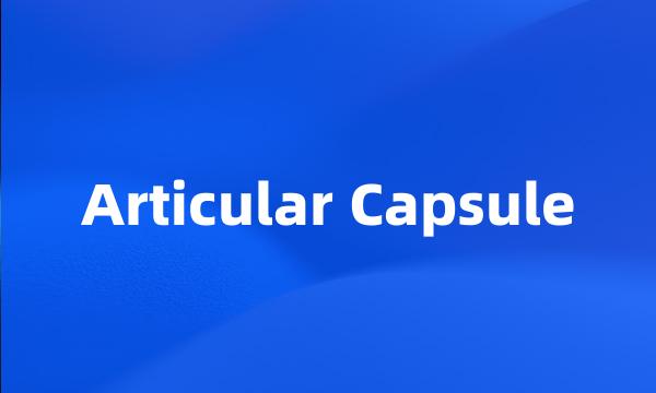 Articular Capsule