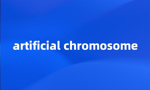 artificial chromosome