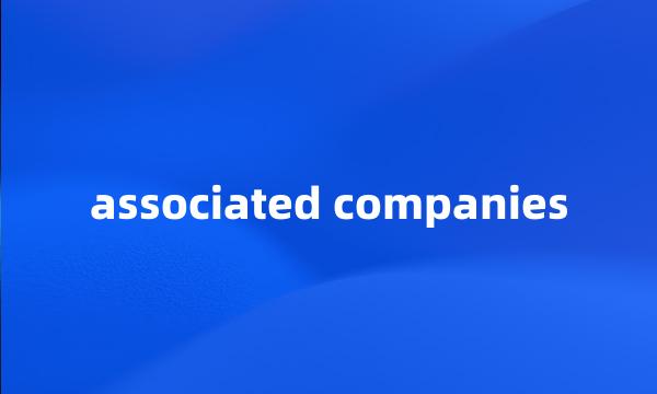 associated companies