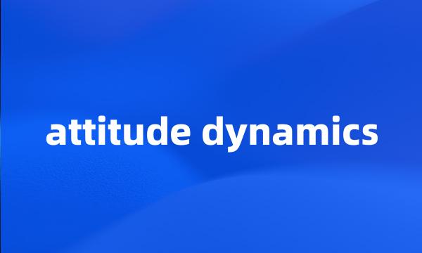 attitude dynamics