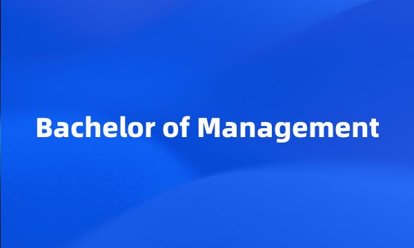 Bachelor of Management