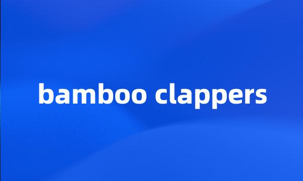 bamboo clappers