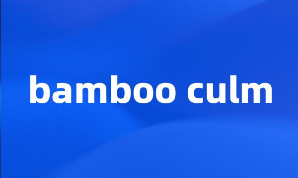 bamboo culm