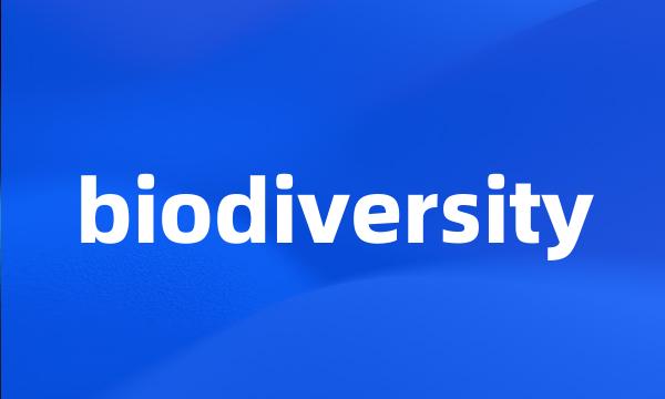 biodiversity