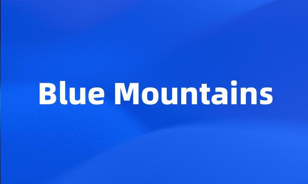 Blue Mountains