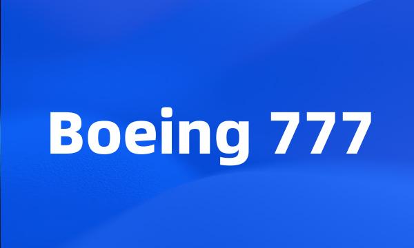 Boeing 777