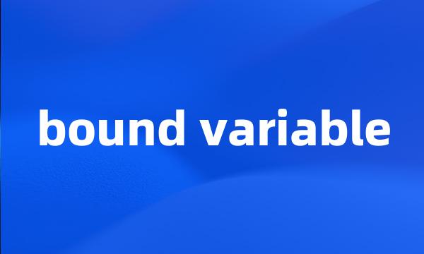 bound variable