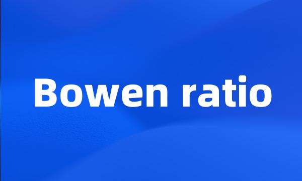 Bowen ratio