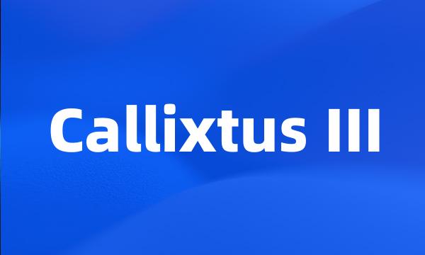 Callixtus III