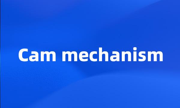 Cam mechanism