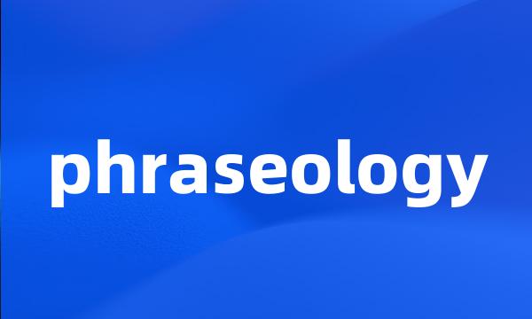 phraseology