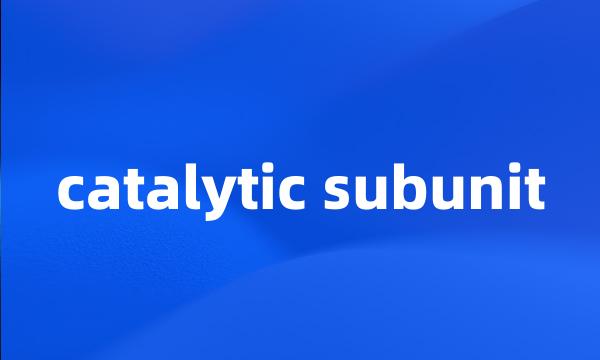 catalytic subunit