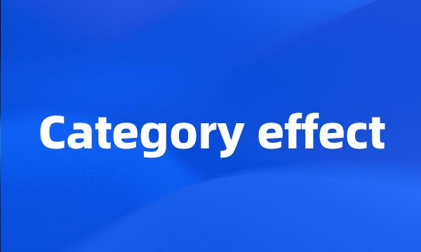 Category effect