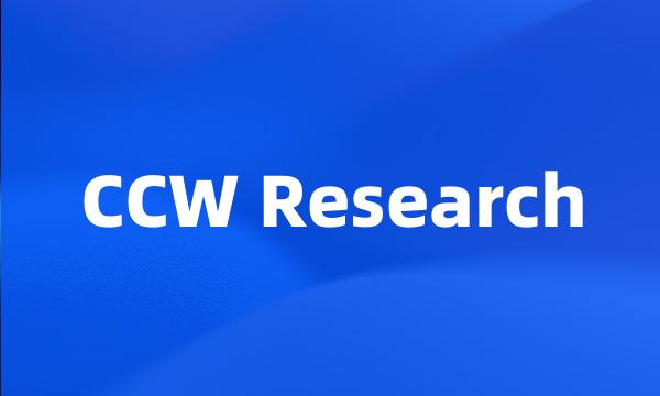 CCW Research