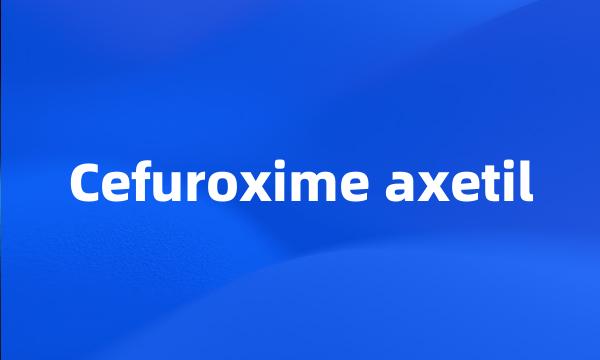 Cefuroxime axetil