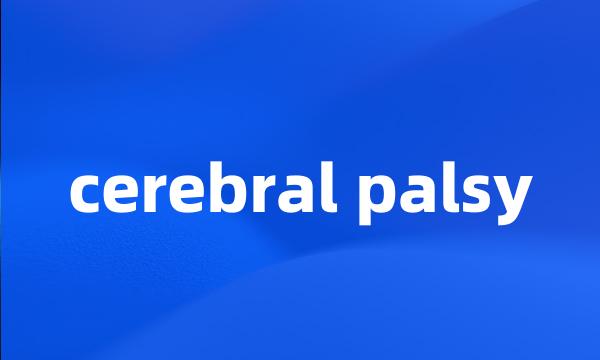 cerebral palsy