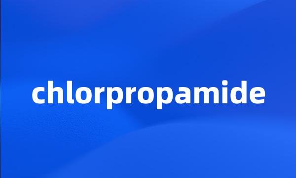 chlorpropamide