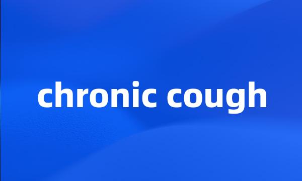 chronic cough