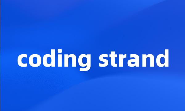 coding strand