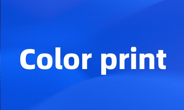 Color print