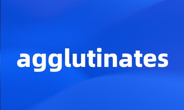 agglutinates